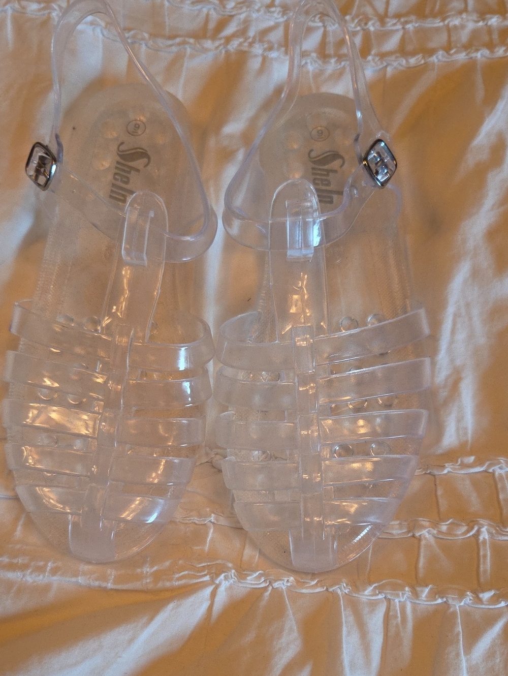 Clear Jelly Sandals - Strappy Transparent Style Size 9